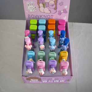 BOWKNOT Push-Pull Eraser အရုပ်ပါ တွန်းထုတ်ခဲဖျက်